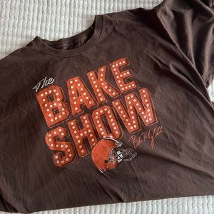 cleveland browns “bake show” baker mayfield tshirt